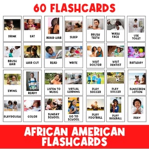 AFRIKAANSE AMERIKAANSE | Afdrukbare flashcards | | Maand zwarte geschiedenis | Dagelijkse routines | Autisme | Communicatie | Kleuterschool | Taakkaarten |