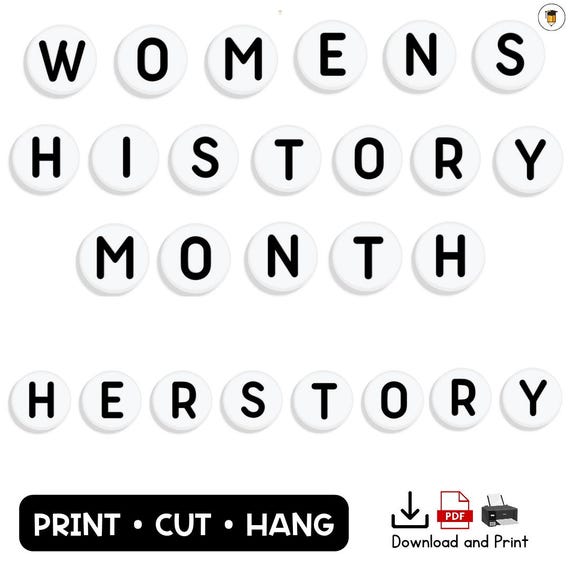 Bead Banner | Women's History Month | Bulletin Board Display | Women's History Decor | American History | Printable Banner | Famous Women
