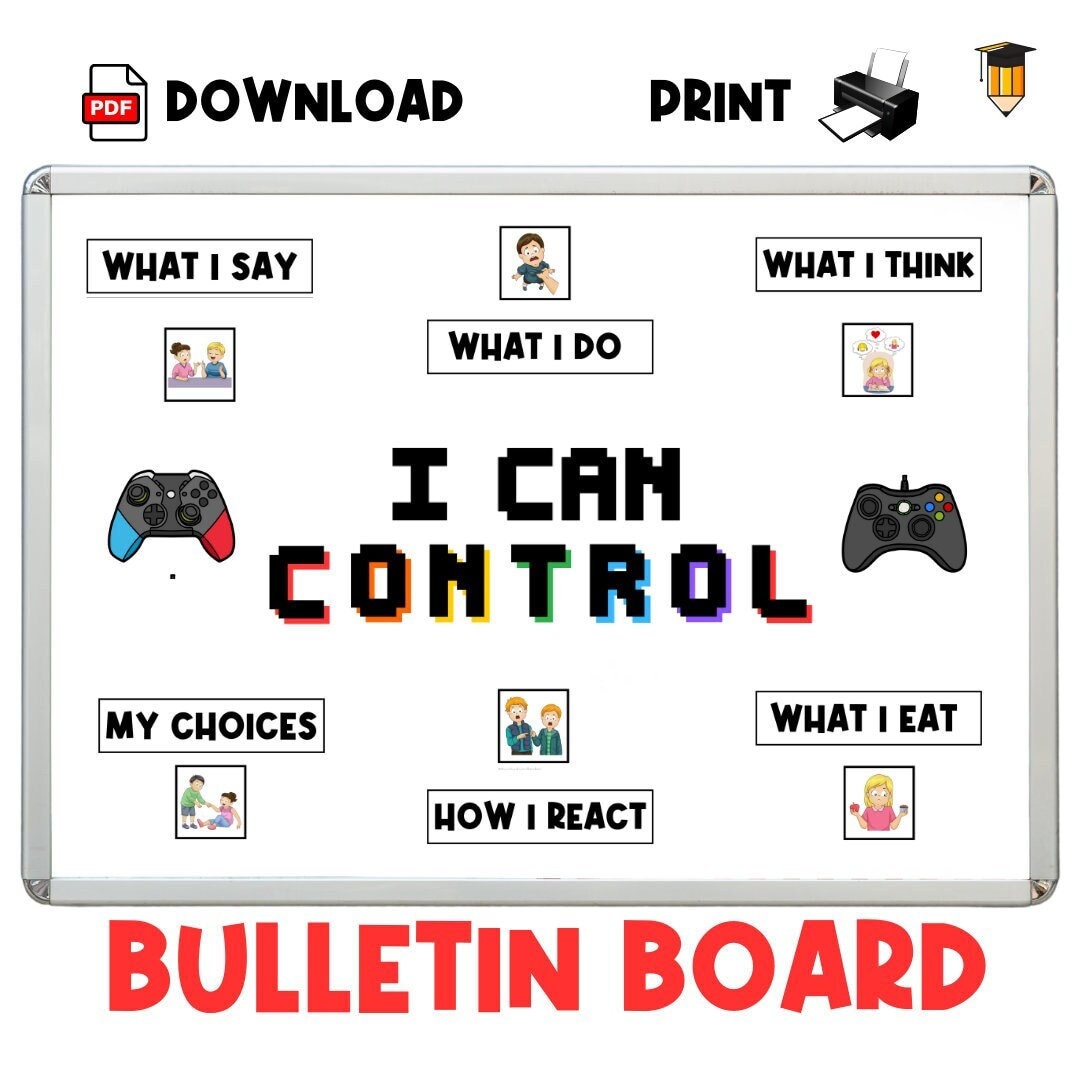 video-game-bulletin-board-classroom-decor-gamer-display-printable