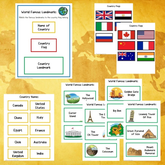 100 PICS Flags of The World Travel Game - Geography Flash Card Quiz