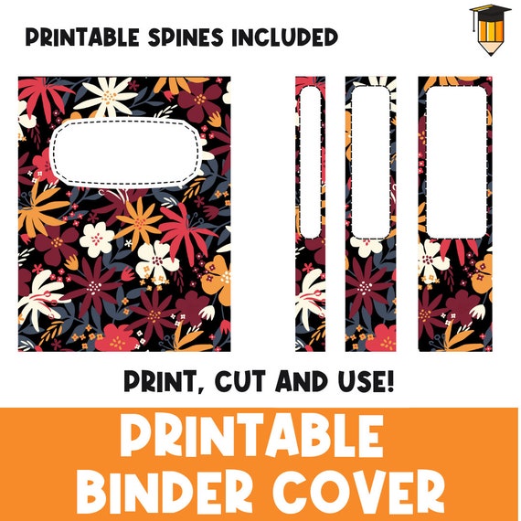 FLOWER Binder Cover and Spine | Binder Cover for Kids | Back to School Printables | Student School Supplies | Binder Cover | Binder Spine