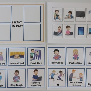 4 BOARDS + 54 PICTURE CARDS | Events and Places | First Then Visual Aid ...