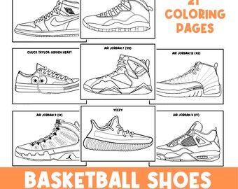 shoes coloring page etsy