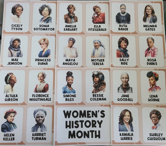 PHYSICAL COPY: Women's History Month | Watercolor Bulletin Board Display | Women's History Decor | American History | Famous Women