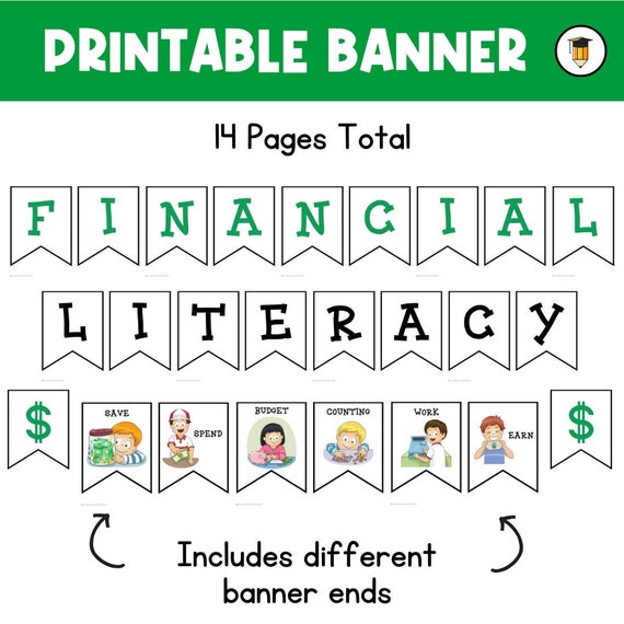 BANNER: Financial Literacy  | Money | Infographic | Learn about money | Money Curriculum | Teenager | Special Needs | Simple  | Money