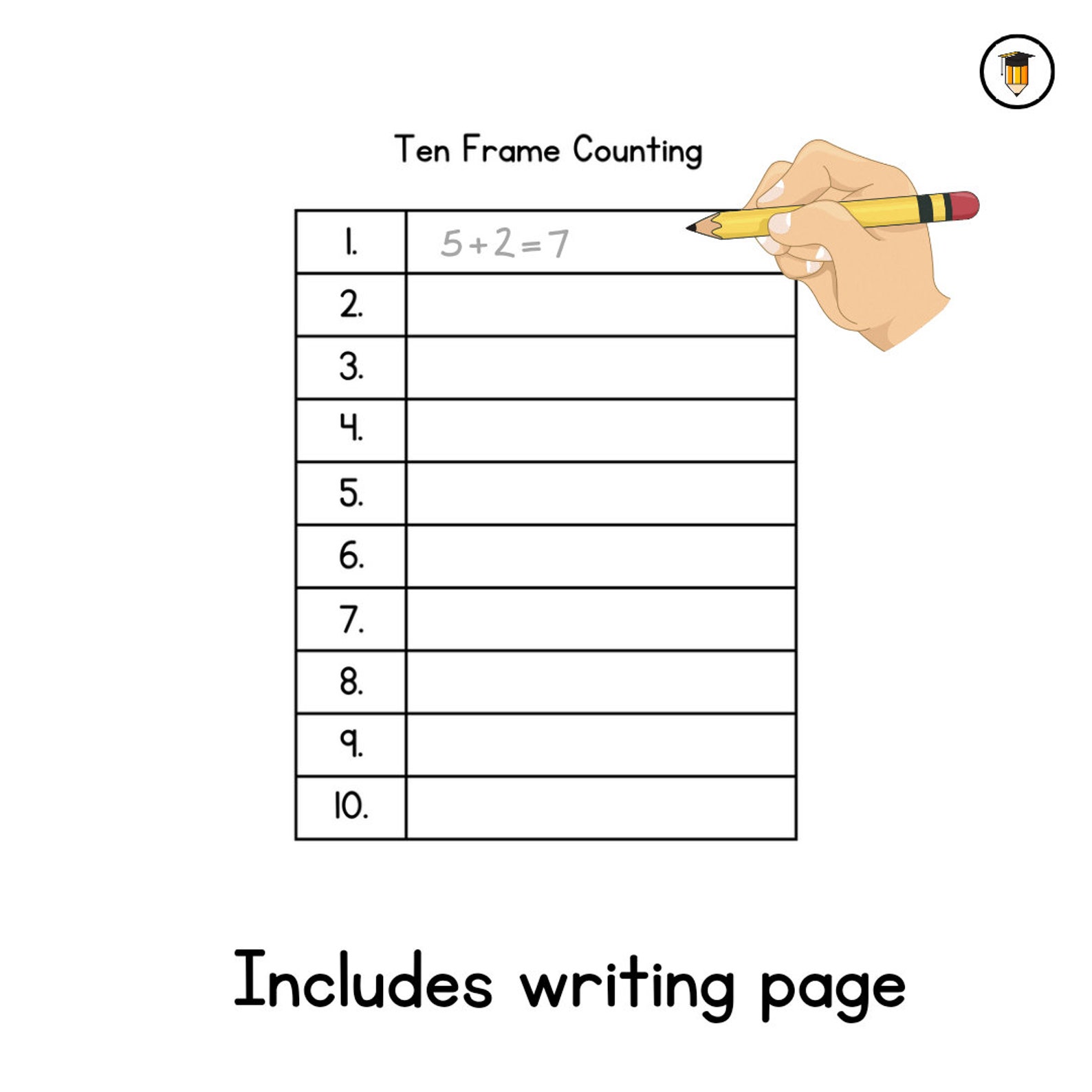 TEN FRAME COUNTING | Preschool Math | Kindergarten Curriculum | Grade 1 ...