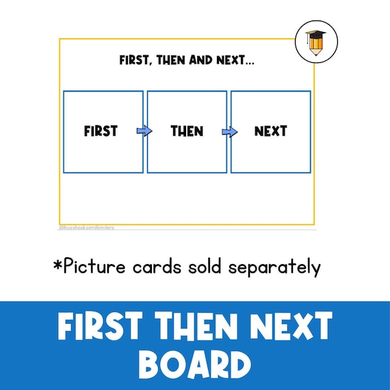 First Then Next Board ONLY | Visual Aid | Visual Schedule | Toddler Behaviour | Behavior Chart | Task Card | Special Needs | Autism  |