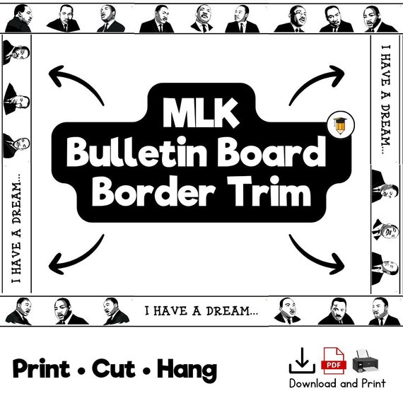 MLK Jr. Black History Border Trim | Bulletin Board Display | Black History Decor | African American History | Printable Banner | U.S History