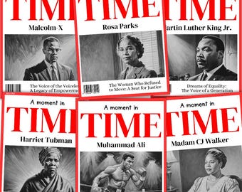 15 Schwarze Geschichte Magazin Cover | Pinnwand-Aufsteller | Schwarze Geschichte Dekor | Afroamerikanische Geschichte | Schwarze Geschichtsposter zum Ausdrucken