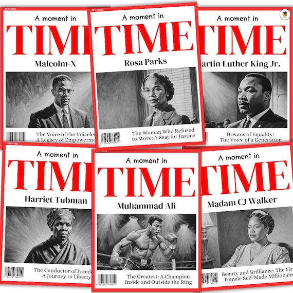 15 Black History Magazine Cover | Bulletin Board Display | Black History Decor | African American History | Printable Black History Posters