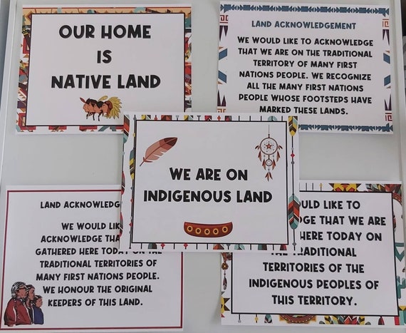 PHYSICAL COPY: Indigenous Land Acknowledgement | First Nations | Native Indians |  Poster | Printable | Truth and Reconciliation | Awareness