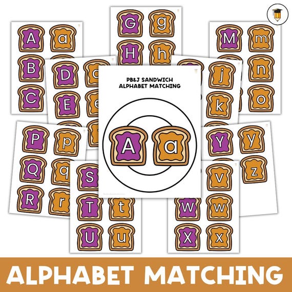 Alphabet Matching | Kindergarten | Preschool | Letter Matching Activities | Homeschool | Dramatic Play | Printables | Literacy Center |