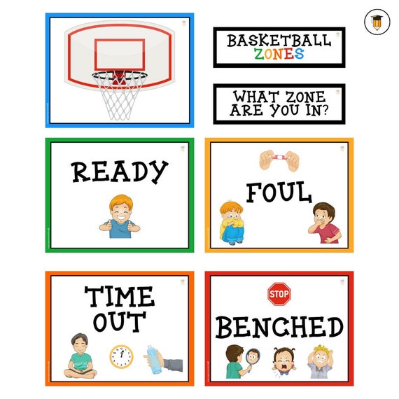 Basketball | Self Regulation | Emotions | Calm Down Strategies | Coping Skills | Poster | Communication | Behavior | Sports | Choice Boards