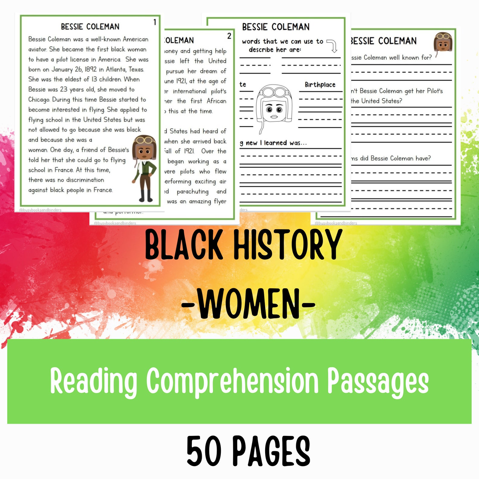 Black History Worksheets For 2nd Grade
