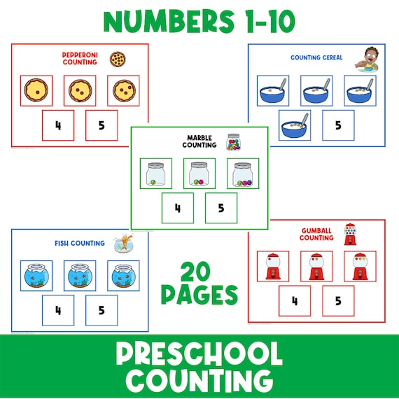 Number Matching | Counting |  Numbers |  1 to 10 | Preschool | Toddler | Busy Book | Homeschool | File Folder Games | Ice Cream | Montessori