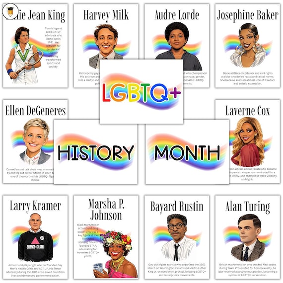 LGBTQ+ History Month | Happy Pride | Printable Posters | Bulletin Board | Wall Decor | LGBTQ+ | June | Rainbow Banner | Queer | Safe Space