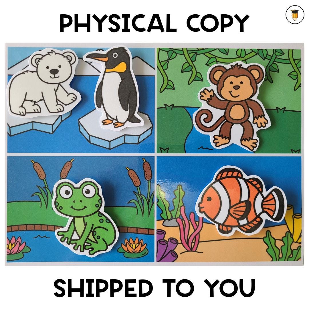 PHYSICAL COPY: Animal Habitats | Animal Sorting Activity | Animal ...