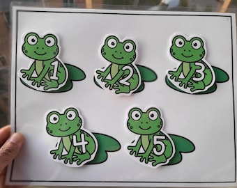 Number Matching | Counting |  Numbers |  1 to 10 | Preschool | Toddler | Busy Book | Homeschool | File Folder Games | Frogs | Montessori
