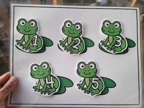 Number Matching | Counting |  Numbers |  1 to 10 | Preschool | Toddler | Busy Book | Homeschool | File Folder Games | Frogs | Montessori