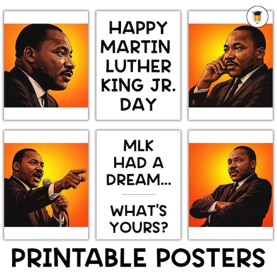 Martin Luther King Jr. Day | Bulletin Board | Black History Poster | Black History Decor | African American History | Printable | MLK