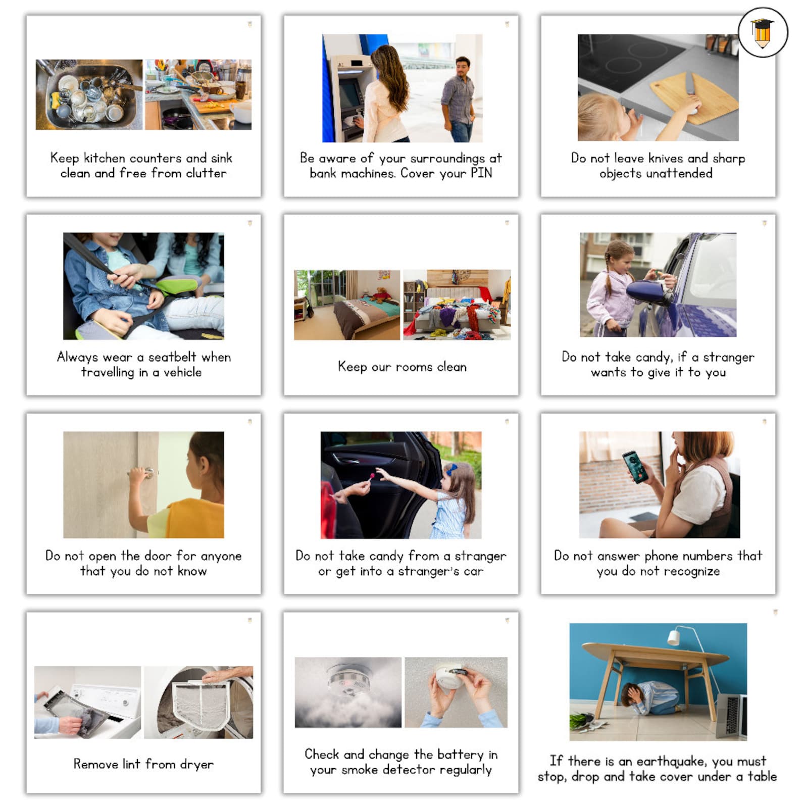 Safety Is Not Routine Home Safety Posters | Fire Drill Routine | Home Safety | Educational ...