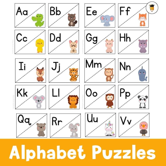 A to Z Alphabet Animal Puzzle | Puzzles for Kids | Early Years | Puzzle | Fine Motor | Homeschool | Children's Puzzles | Instant Download