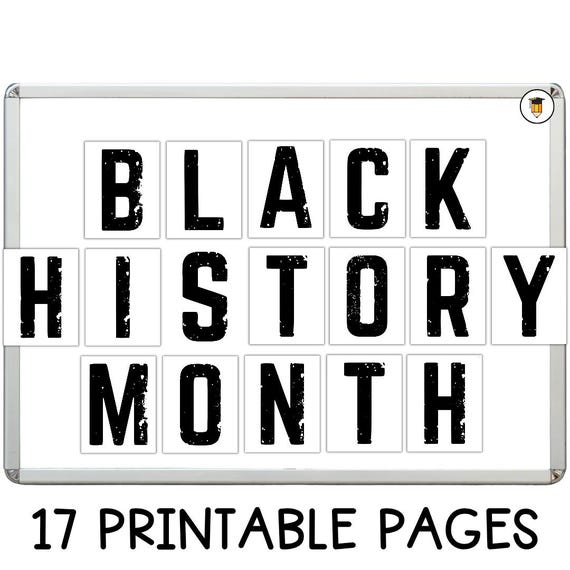 Black History Posters | Bulletin Board Display | Black History Decor | African American History | Printable Banner | Black Lives Matter |