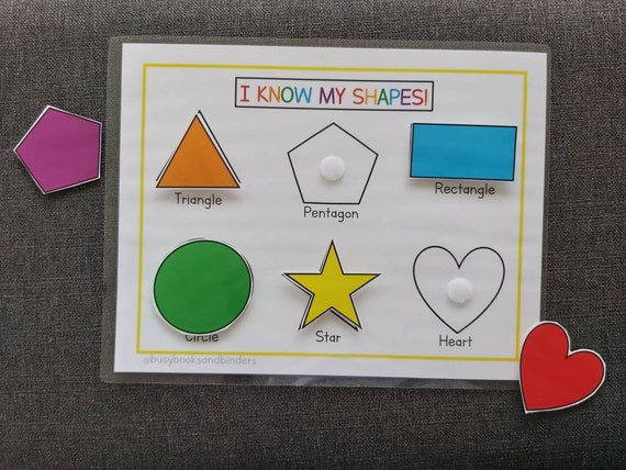 Shape Matching, Printable, Toddlers, Preschool, Shapes Activities, File Folder Games, Fine Motor, Home school, Instant Download