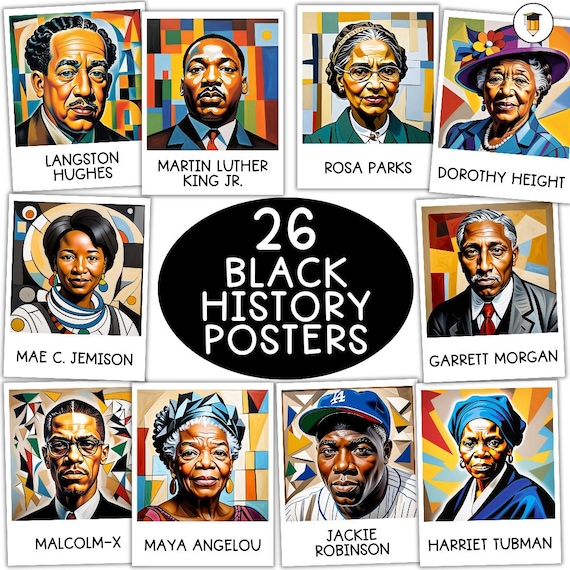 26 Black History Posters | Bulletin Board Display | Black History Decor | African American History | Printable Black History Art Display