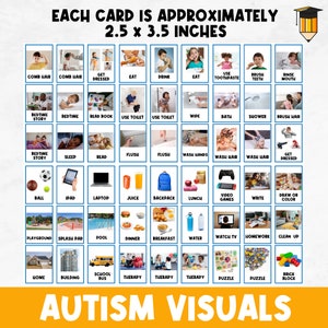 114 Daily Routines Flashcards: First Then Board | Visual Aid | Visual ...