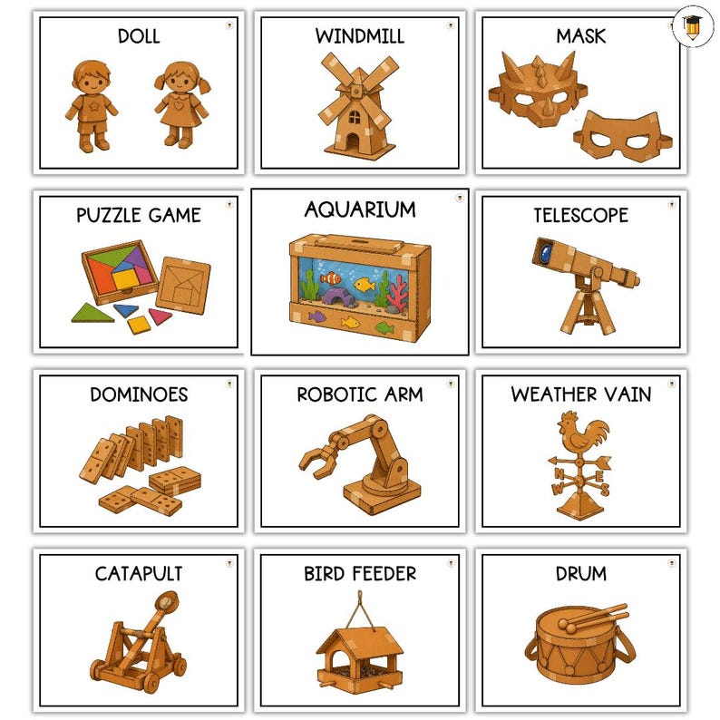 40 Cardboard Box STEM Challenge Task Cards | DIY Cardboard Creations ...