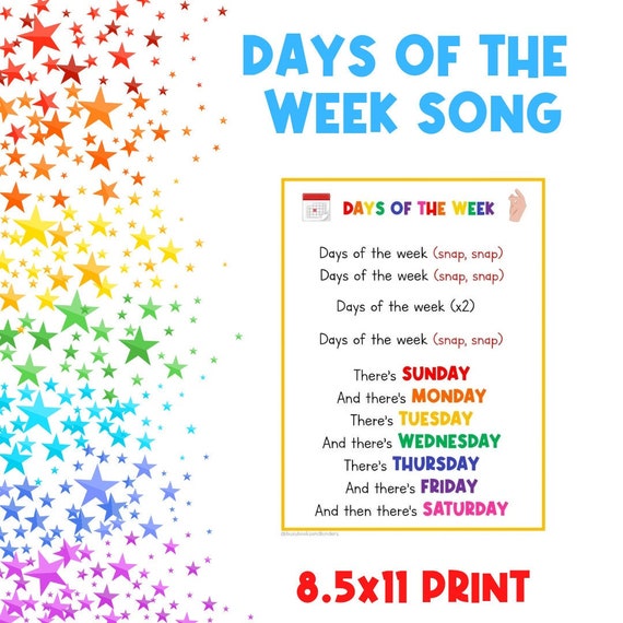 Days of the Week Song | Nursery Rhymes | Busy Book | Home School | Calendar | Kindergarten Songs | Preschool Toddler Activities