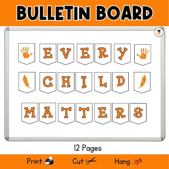 Bulletin Board | Door Decoration | Classroom Poster | Printable Banner | Orange Shirt Day | Indigenous Education
