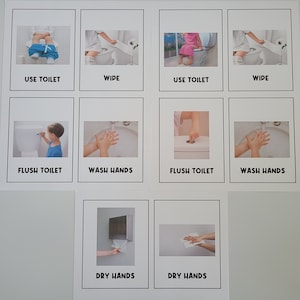 COPIE PHYSIQUE : Entraînement à la propreté des tout-petits | Aide visuelle | Graphique | Préscolaire | apprentissage de la propreté | Carte de tâche | Besoins spéciaux | Autisme | Salle de bain