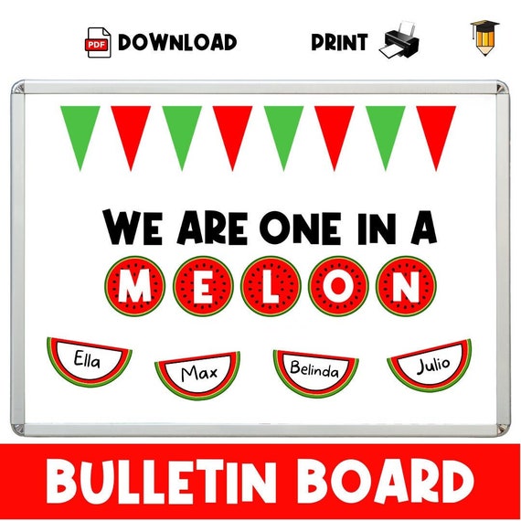 WATERMELON BULLETIN BOARD | Spring Theme | Summer Theme | Class Visual | Display Board | Daycare Decor | Printables | Classroom Poster
