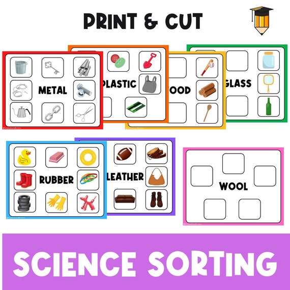SCIENCE SORTING MATS | Sorting Activities | File Folder Games | Learn Colours  | Preschool Clip Cards | Toddler | Materials | Download