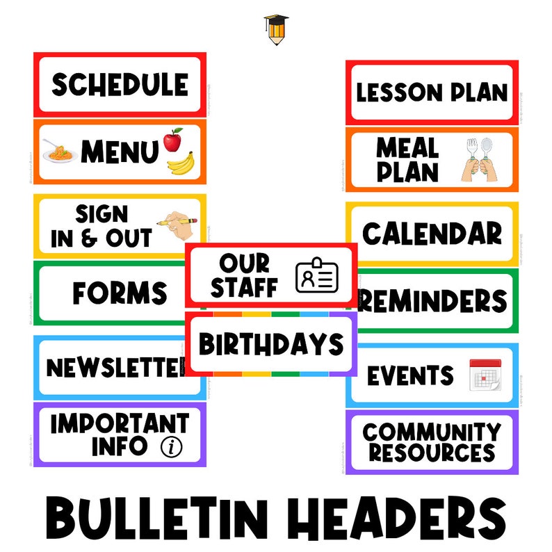 Daycare Bulletin Board | Childcare Organization | Visual Schedule ...