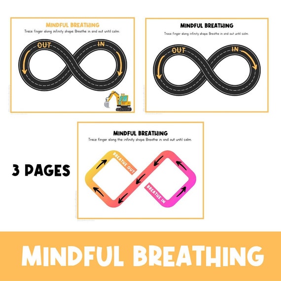 INFINITY Deep Breathing | Grounding | Calm Down Strategies | Poster | Coping Skills | Calm Corner | Techniques | Busy Book | Autism