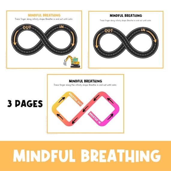 INFINITY Deep Breathing | Grounding | Calm Down Strategies | Poster | Coping Skills | Calm Corner | Techniques | Busy Book | Autism