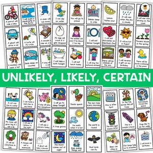 Probabilità / Matematica / Schede di attività di ordinamento / Competenze di alfabetizzazione / Arti linguistiche / Pensiero critico / Lettura / Probabile, improbabile, certo
