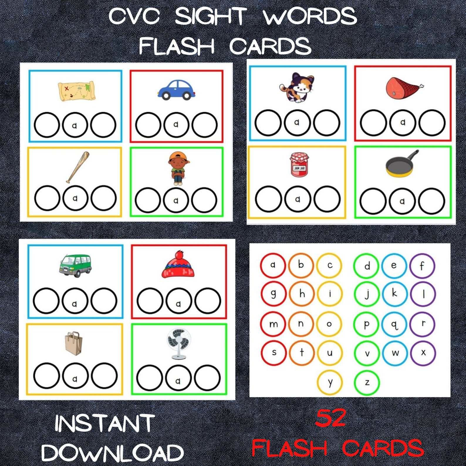 sight word practice cvc sight words preschool writing etsy