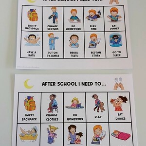 PHYSICAL COPY: Before School | After School Routine Chart | Morning ...