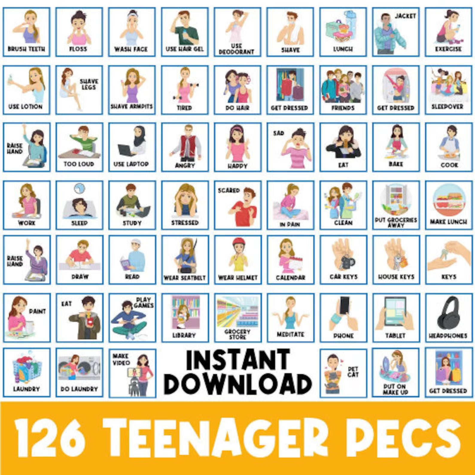 3000+ PICTURE CARDS | First Then Board | Visual Aid | Schedule ...
