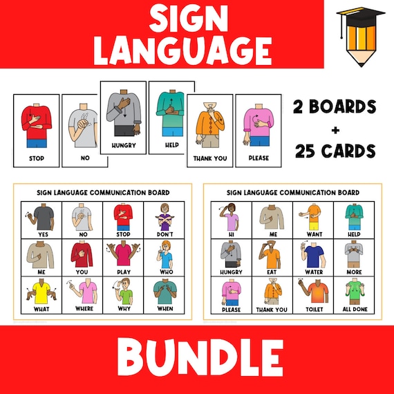 ASL Hand Signs | Sign Language Flashcards | Communication | Flash Cards | ASL | Autism Activities | Hand Signals | Deaf