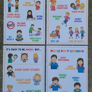 Classroom Rules | Whole Body Listening | Classroom Poster | Daycare Poster | Educational Printable | Social Skills | Autism | Teachers