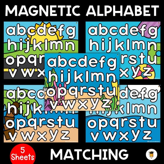 5 Alphabet Matching | Magnetic Tray | Printable Mats | Toddler | Letters | Preschool | Busy Book | Montessori | Special Needs | Kindergarten