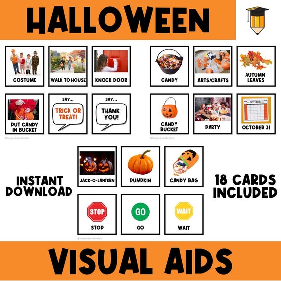 REAL PICTURES: HALLOWEEN | Picture Card | Events and Places | First Then Visual Aid | Behavior | Task Card | Autism | Holidays | October