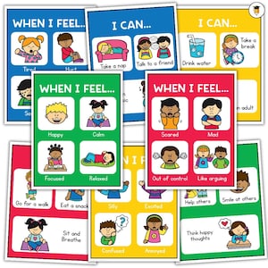 Self Regulation Posters | Emotions | Calm Down Strategies | Coping Skills | Flashcards | Communication | Behavior | Autism | Choice Boards