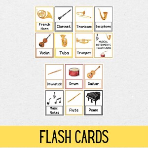 Muziekinstrumentenactiviteiten | Muziek druk boek | Muziek Flash-kaarten | Instrumenten | Kleuterschool | Kleuterschool | Thuisschoolmuziek | Afdrukken afbeelding 2