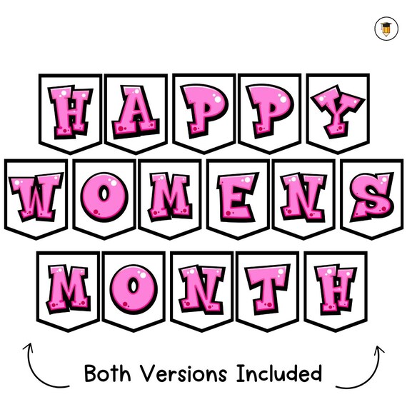 International Women's Day Banner | Bulletin Board Display | Women's History Month Decor | Printable Banner | Happy Women's Day Banner